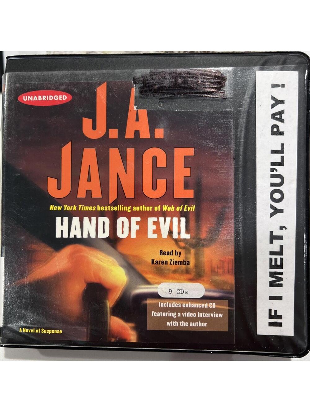 J.A. Lance Hand Of Evil New York Best Selling Author Of We’d Of Evil Audio CD